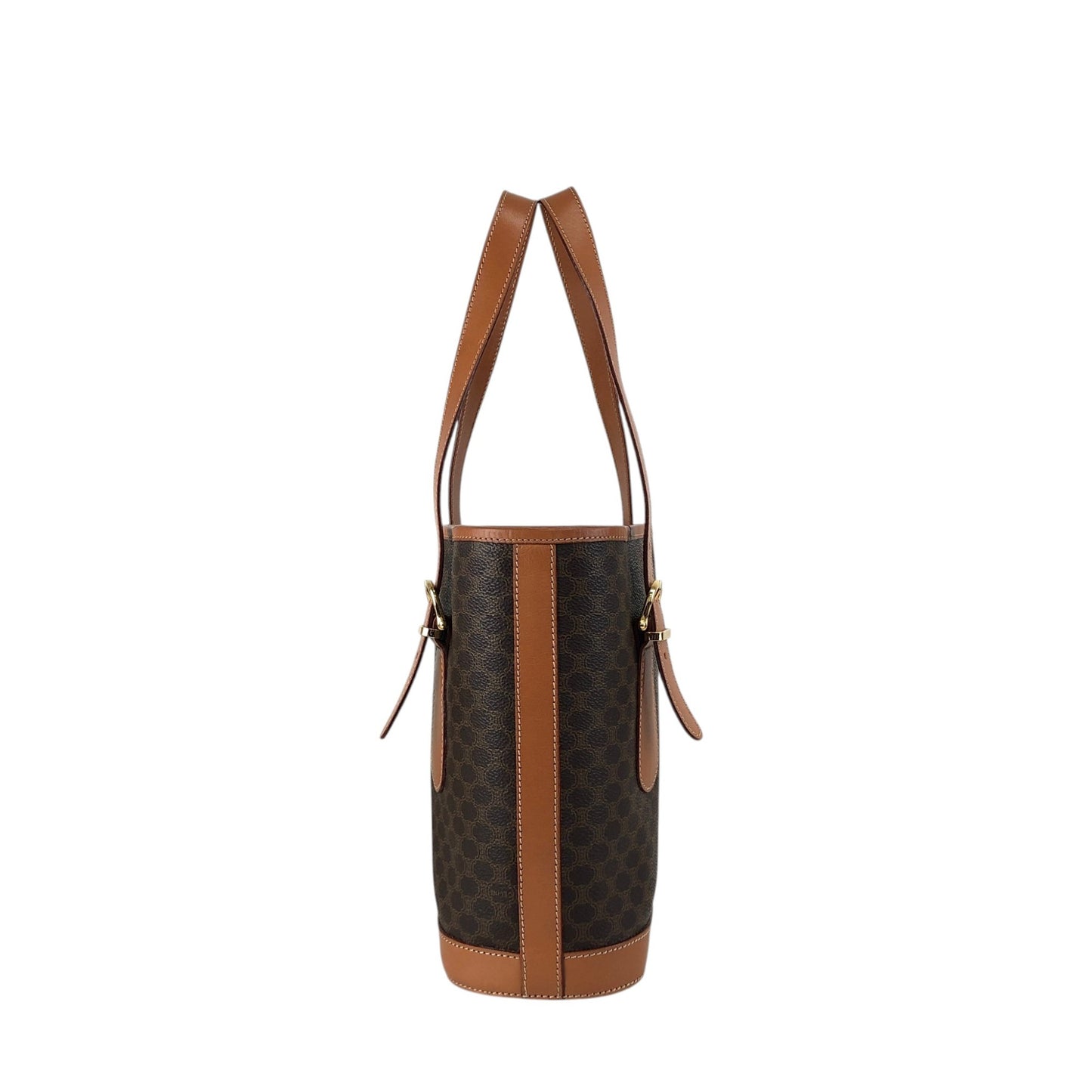 CELINE Macadam Blason Handbag Totebag Brown Vintage 8jw5jg
