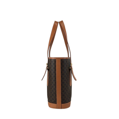CELINE Macadam Blason Handbag Totebag Brown Vintage 8jw5jg