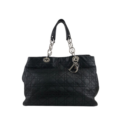 Christian Dior Lady Dior Cannage Charm Totebag Black Vintage niu5pt