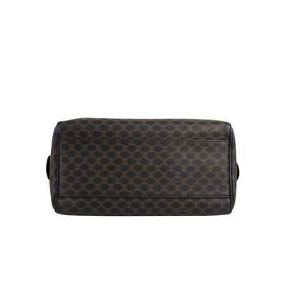 CELINE Macadam Blason Two-way Handbag Shoulder bag Black Vintage a45rtr