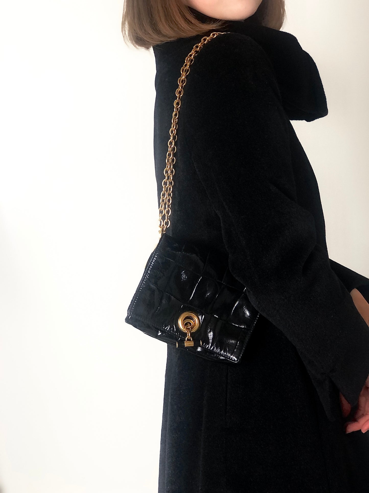 Yves Saint Laurent Chain Shoulder bag Black Vintage rncjip