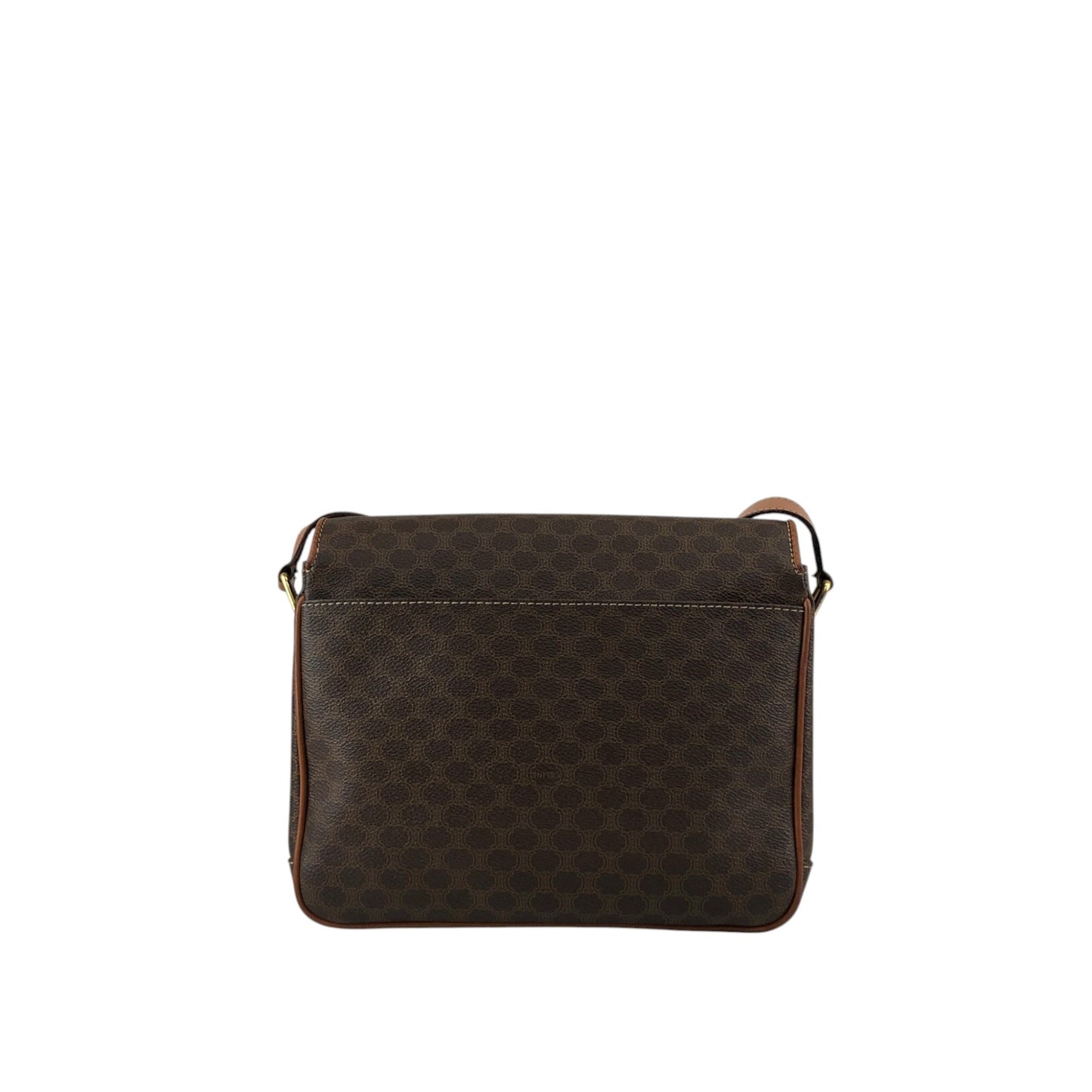 CELINE Macadam Triomphe Shoulder bag Brown Vintage a447fy