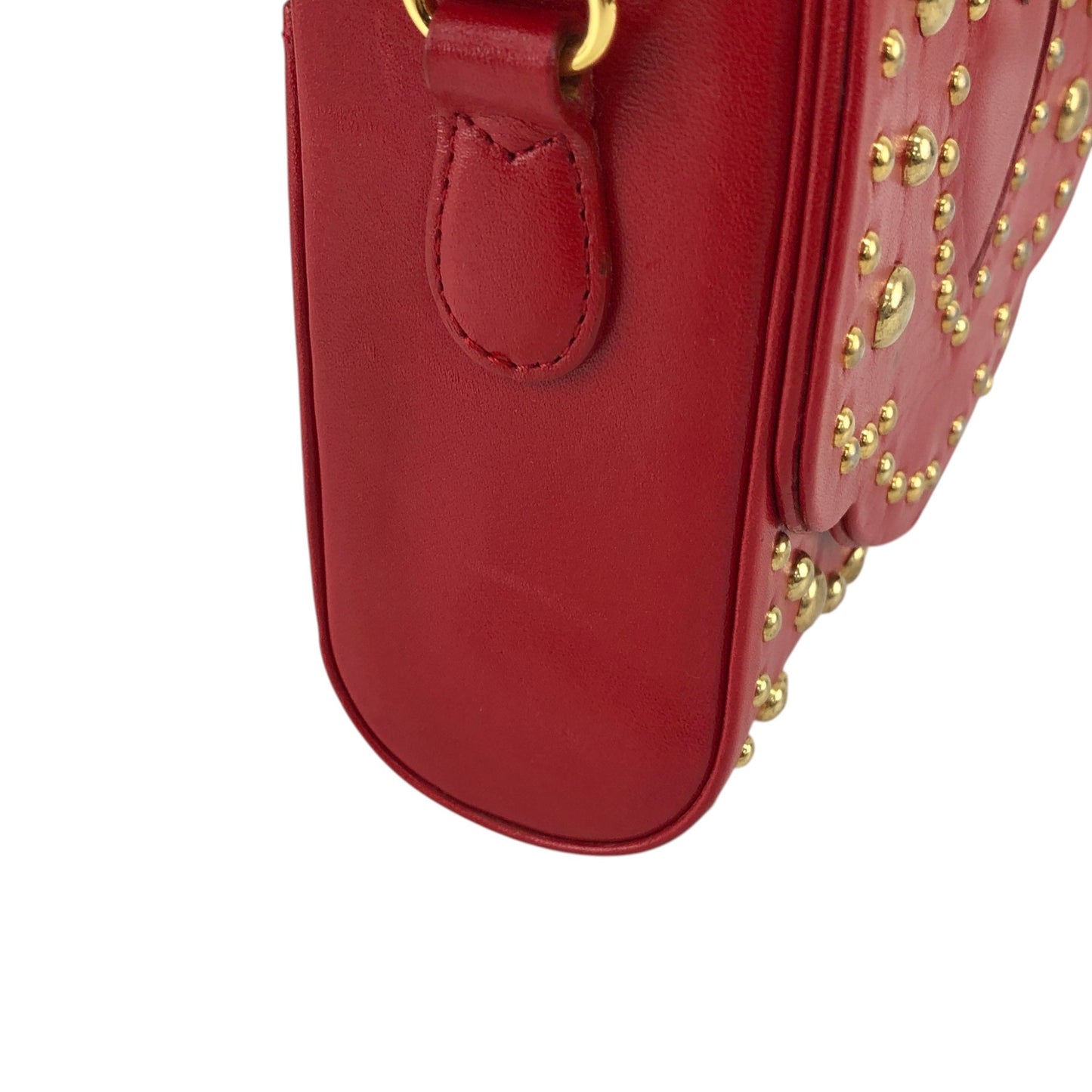 Yves Saint Laurent Heart Motif Small Shoulder bag Red Vintage v286hg