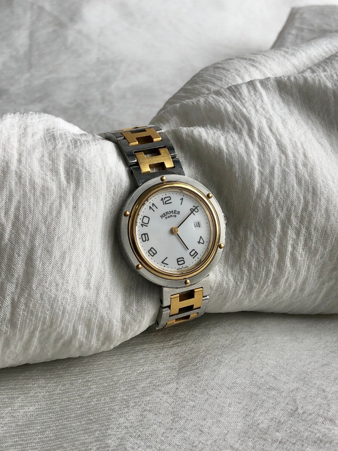 HERMES Watch Gold×Silver Vintage gmrz5y