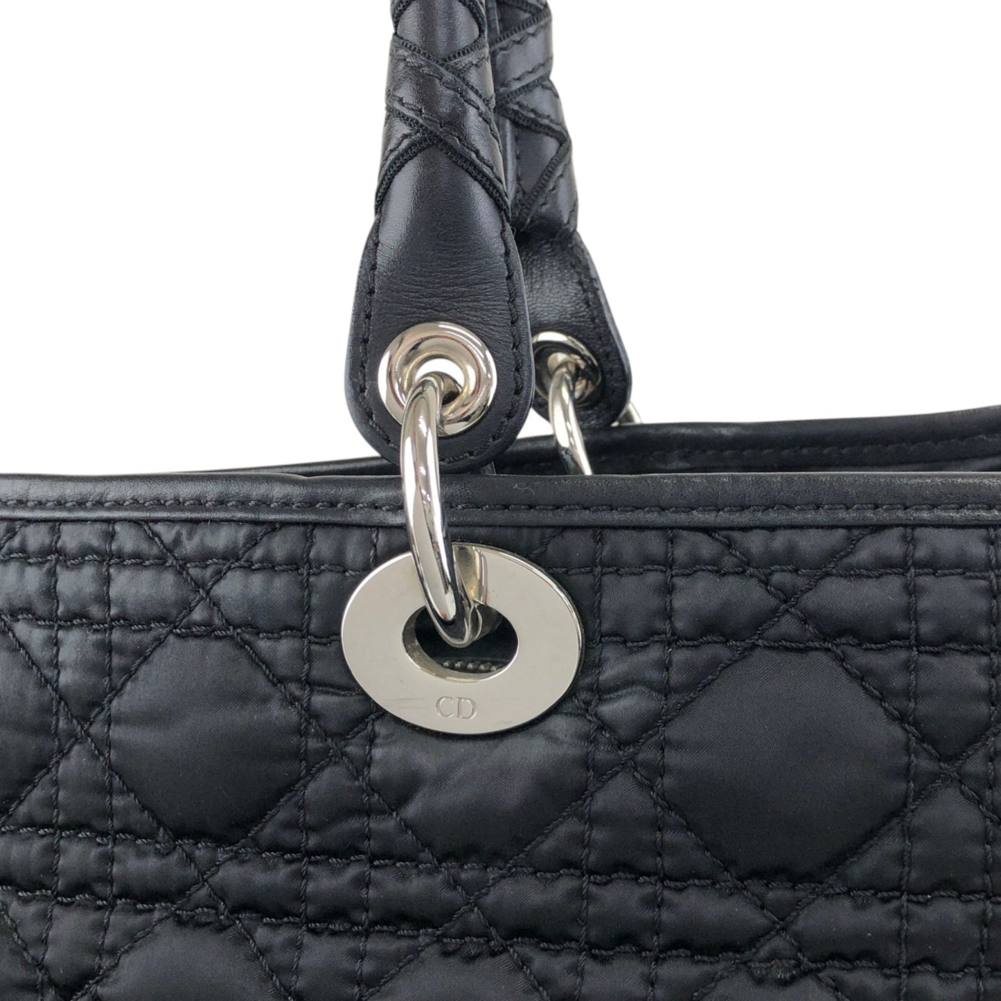 Christian Dior Cannage Charm Totebag Black Vintage ggknav