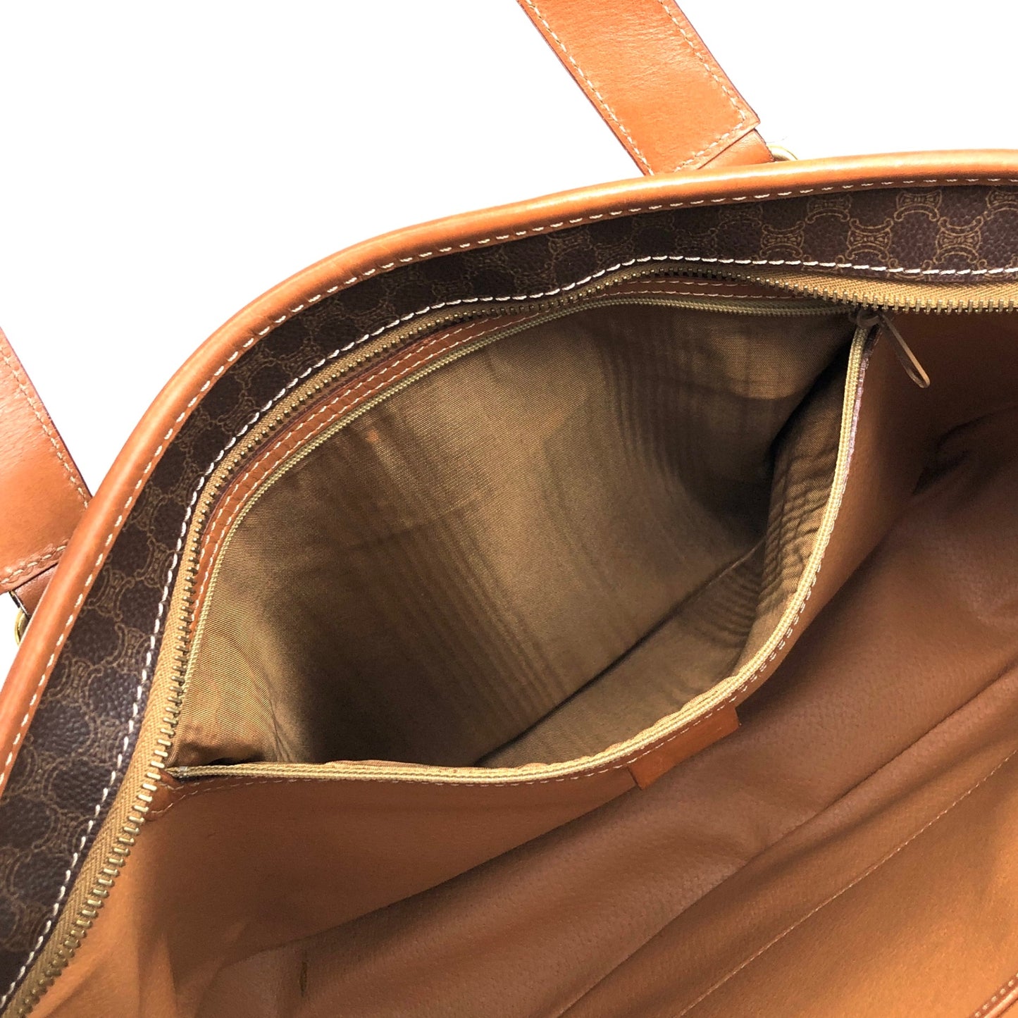 CELINE Macadam Totebag Brown Vintage iticcu