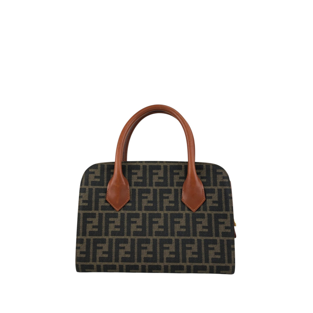 FENDI Zucca Logo Handbag Boston bag Brown Vintage ewdytc