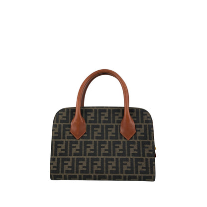 FENDI Zucca Logo Handbag Boston bag Brown Vintage ewdytc