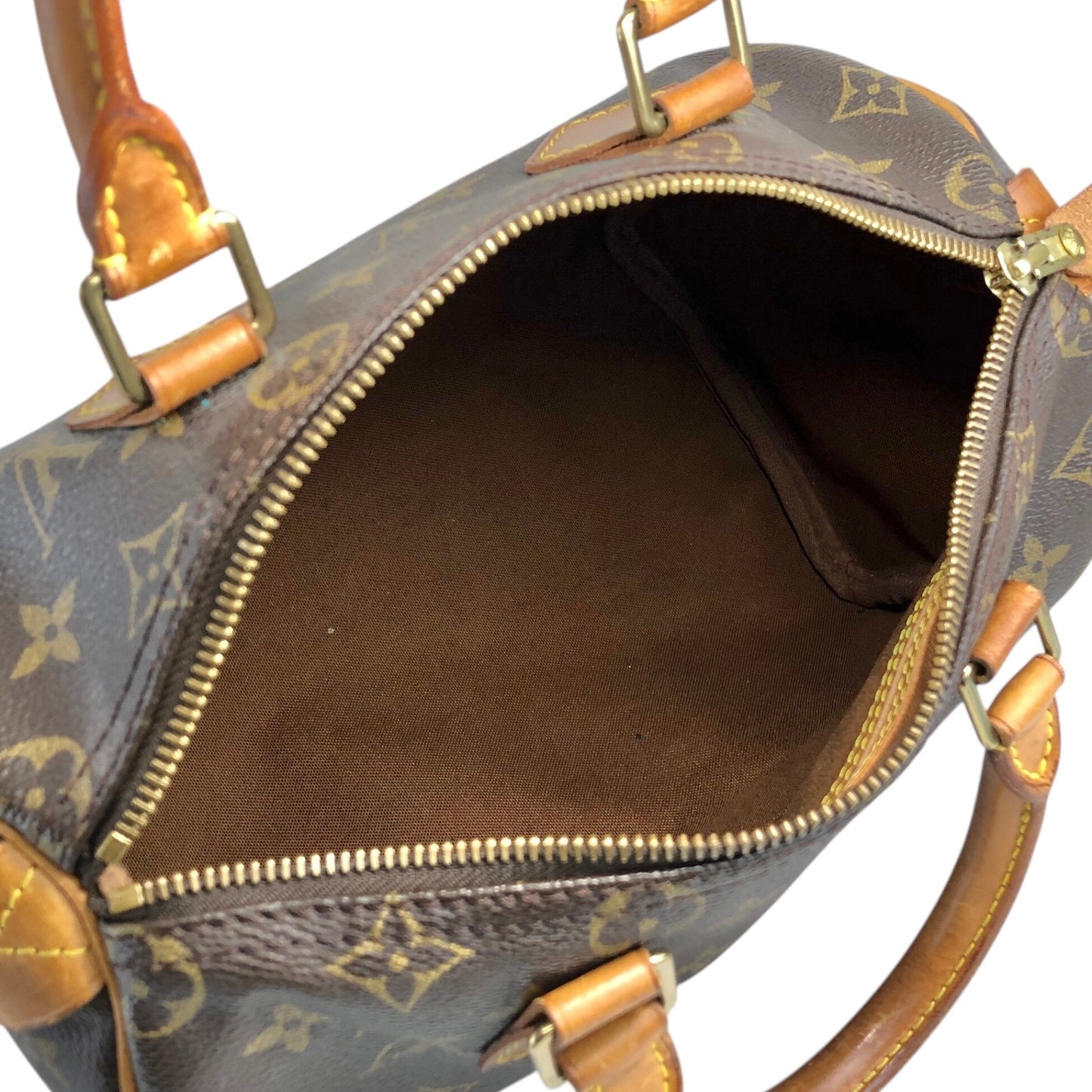 LOUIS VUITTON Monogram Small Boston bag Handbag Brown Vintage 765gwg