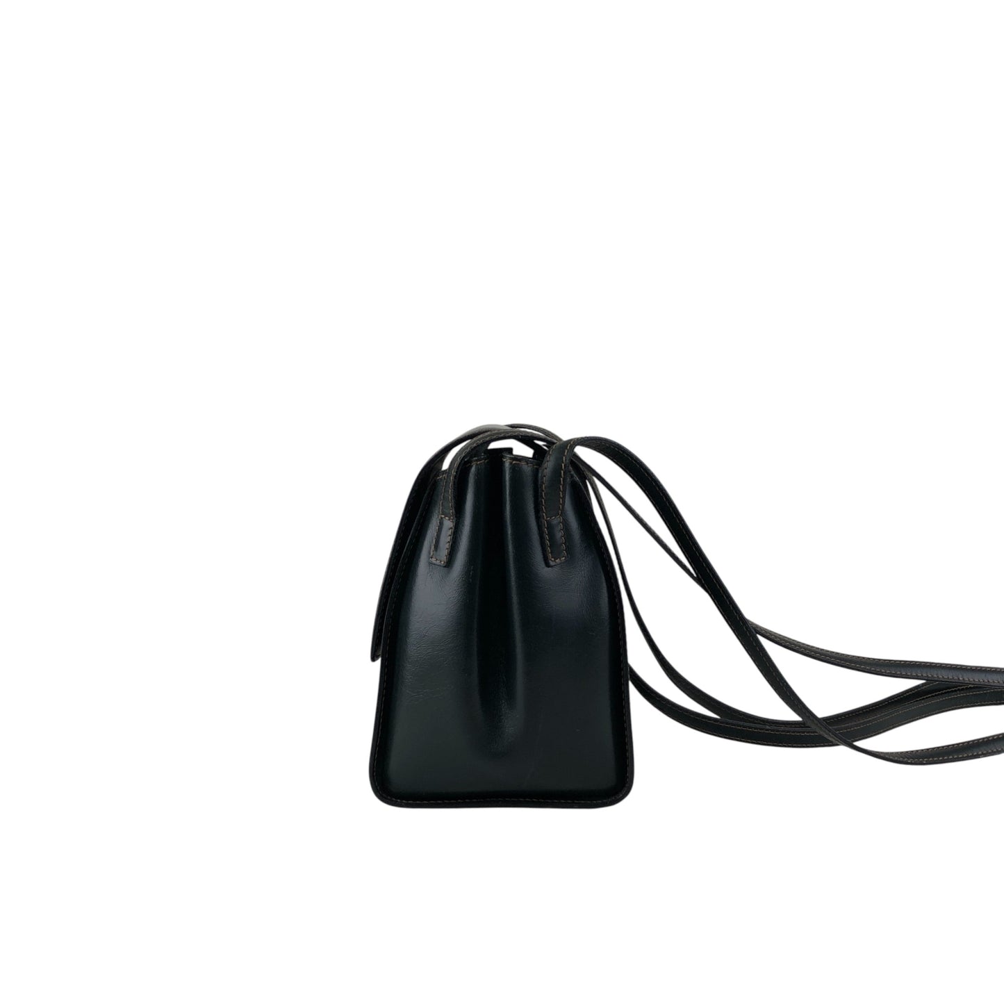 LOEWE Logo Embossed Shoulder bag Dark Green Vintage 583xh5