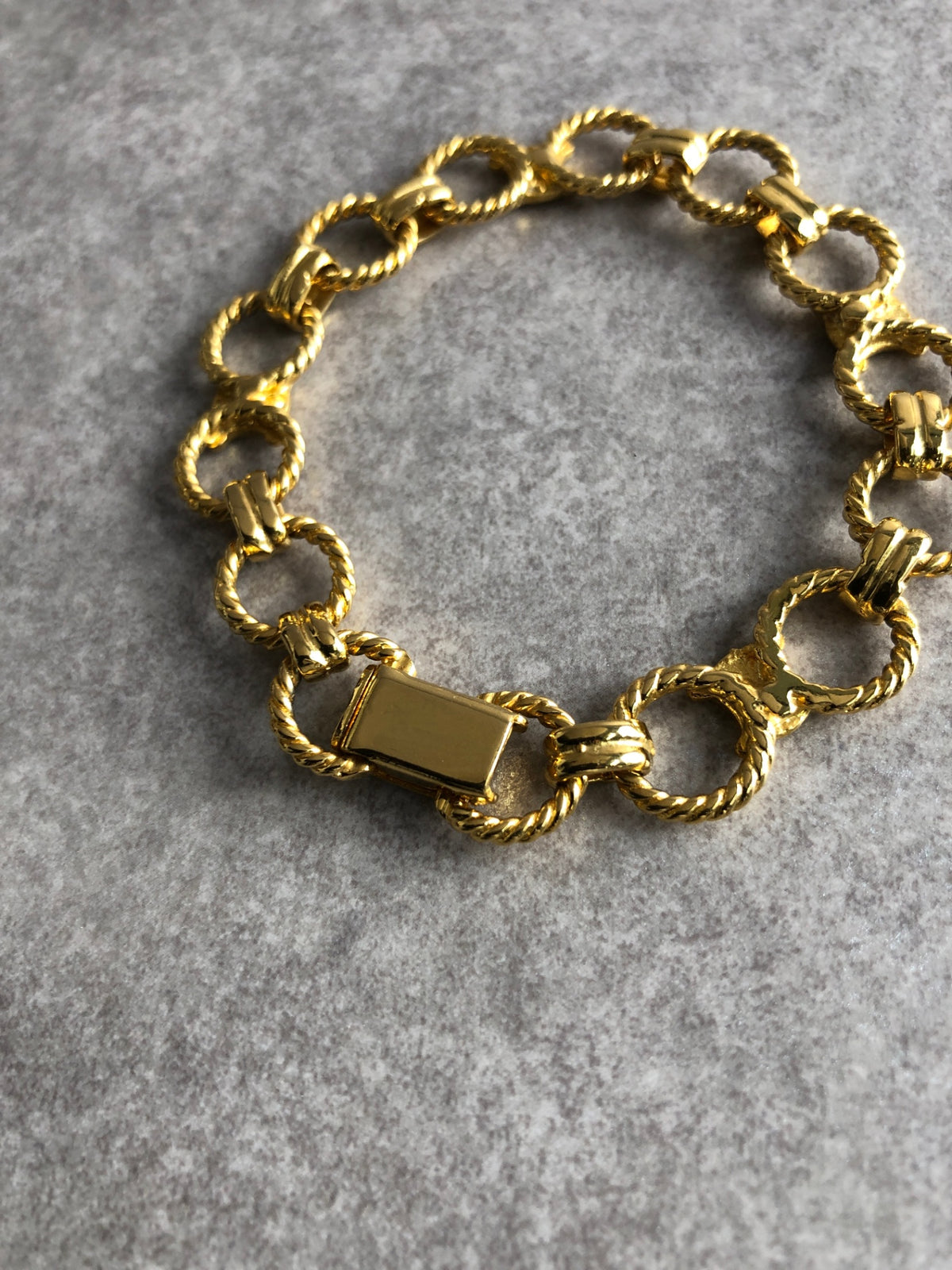 CELINE Blason Bracelet Gold Vintage sccyky