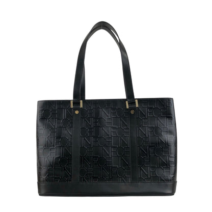 CELINE Logo Embossed Handbag Black Vintage za7ghz