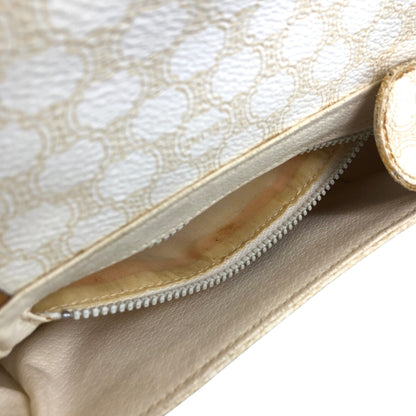 CELINE Macadam Blason Tassel Shoulder bag White Vintage esf7xf