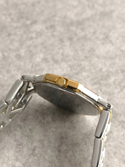 Yves Saint Laurent YSL Logo Quartz Watch Silver×Gold Vintage paum2s