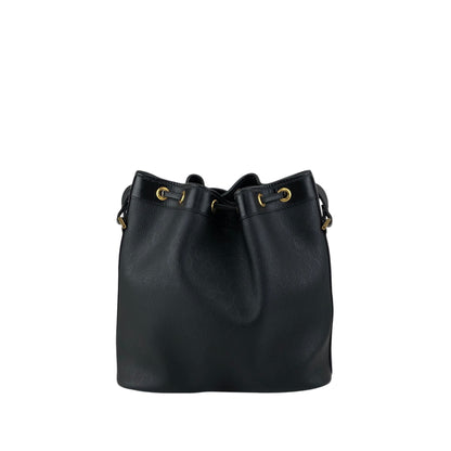Christian Dior Logo Drawstring Shoulder bag Black Vintage amjphh