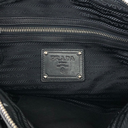 PRADA Logo Two-way Handbag Shoulder bag Black Vintage te623t