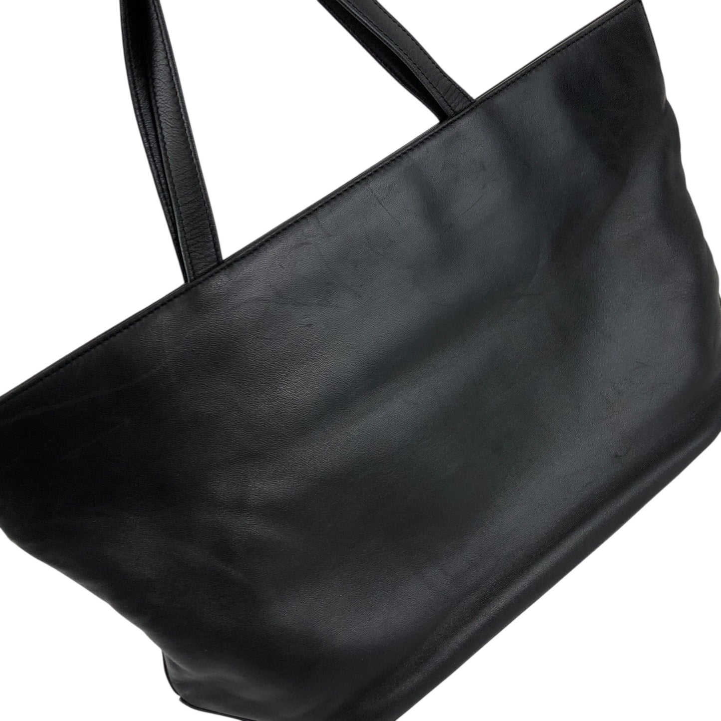 CELINE Logo Embossed Totebag Black Vintage khd67u