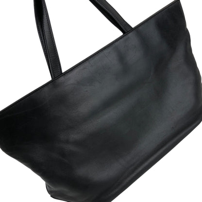 CELINE Logo Embossed Totebag Black Vintage khd67u