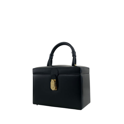 LOEWE Anagram Handbag Vanity bag Navy Vintage kwwgaf