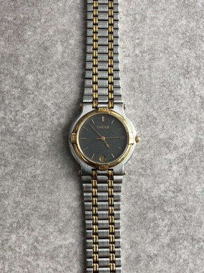 GUCCI Watch Silver×Gold 9000M Vintage xs8zww