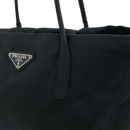 PRADA Tessuto Triangle Logo Handbag Totebag Black Vintage 6skxyh