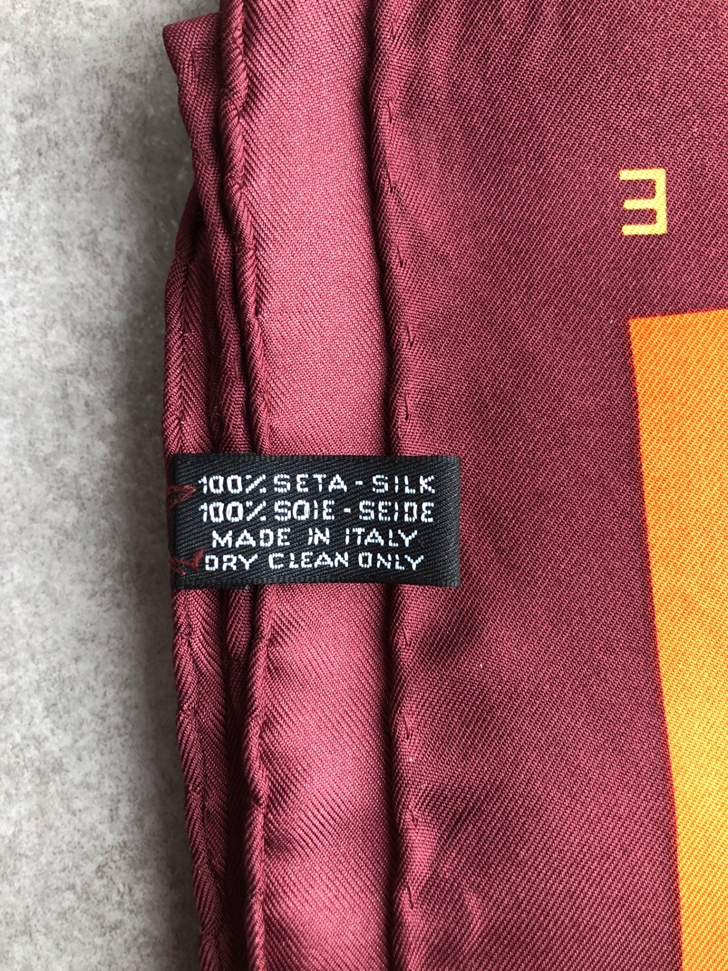 CELINE Gancini Scarf Orange Vintage 7xaim4