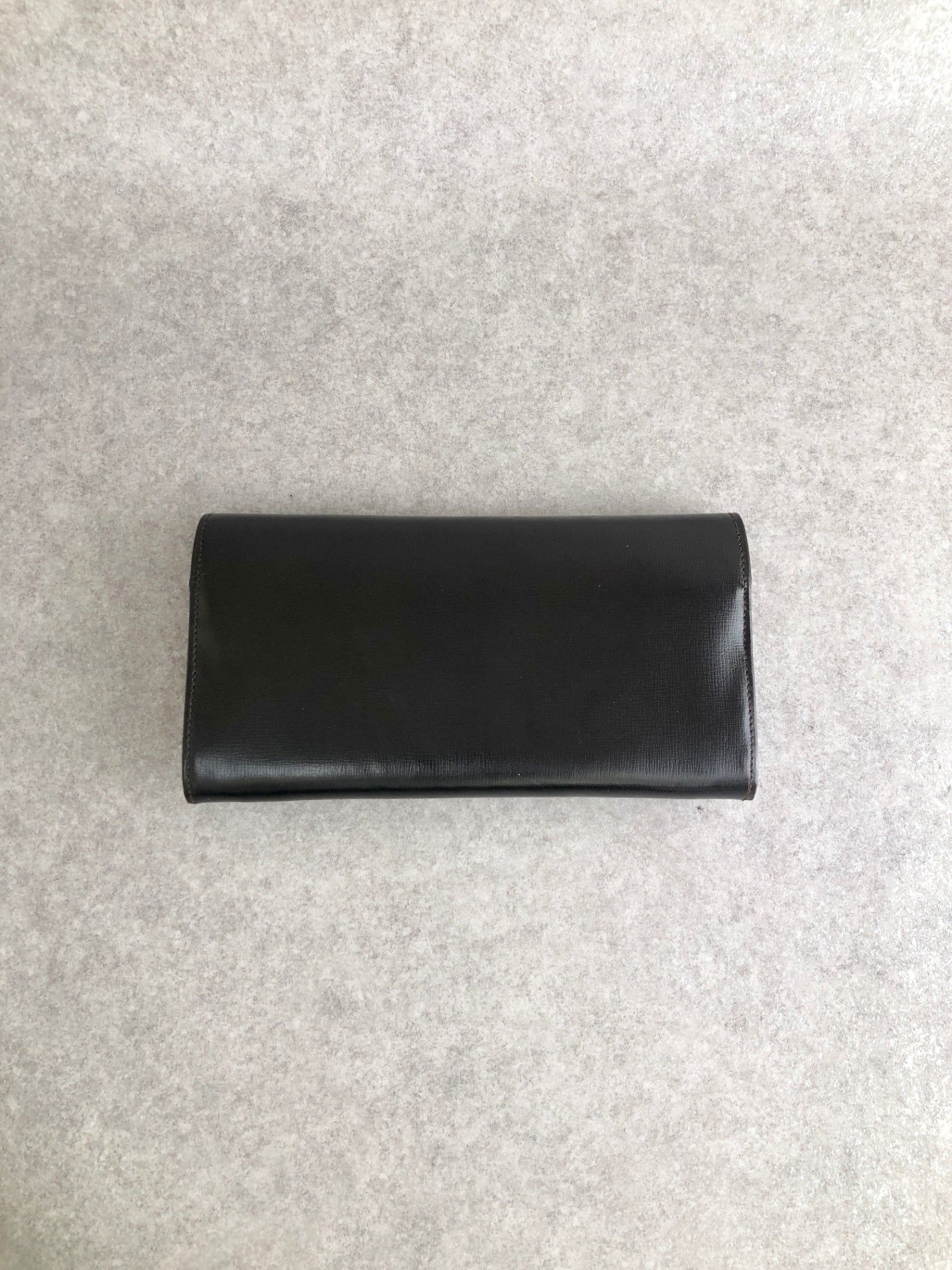 CELINE Gancini Long Wallet Black Vintage xfm7yd