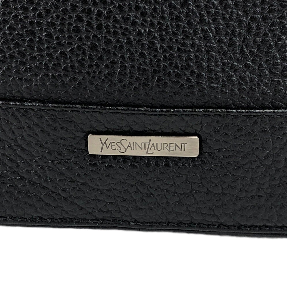 Yves Saint Laurent Logo Handbag Black Vintage 42bn5y