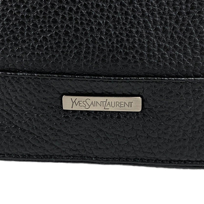 Yves Saint Laurent Logo Handbag Black Vintage 42bn5y