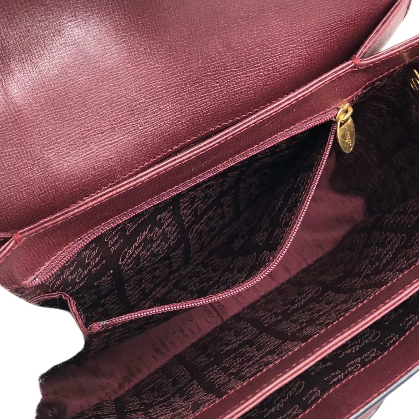Cartier Turn Lock  Shoulder bag Bordeaux Vintage mjvugd