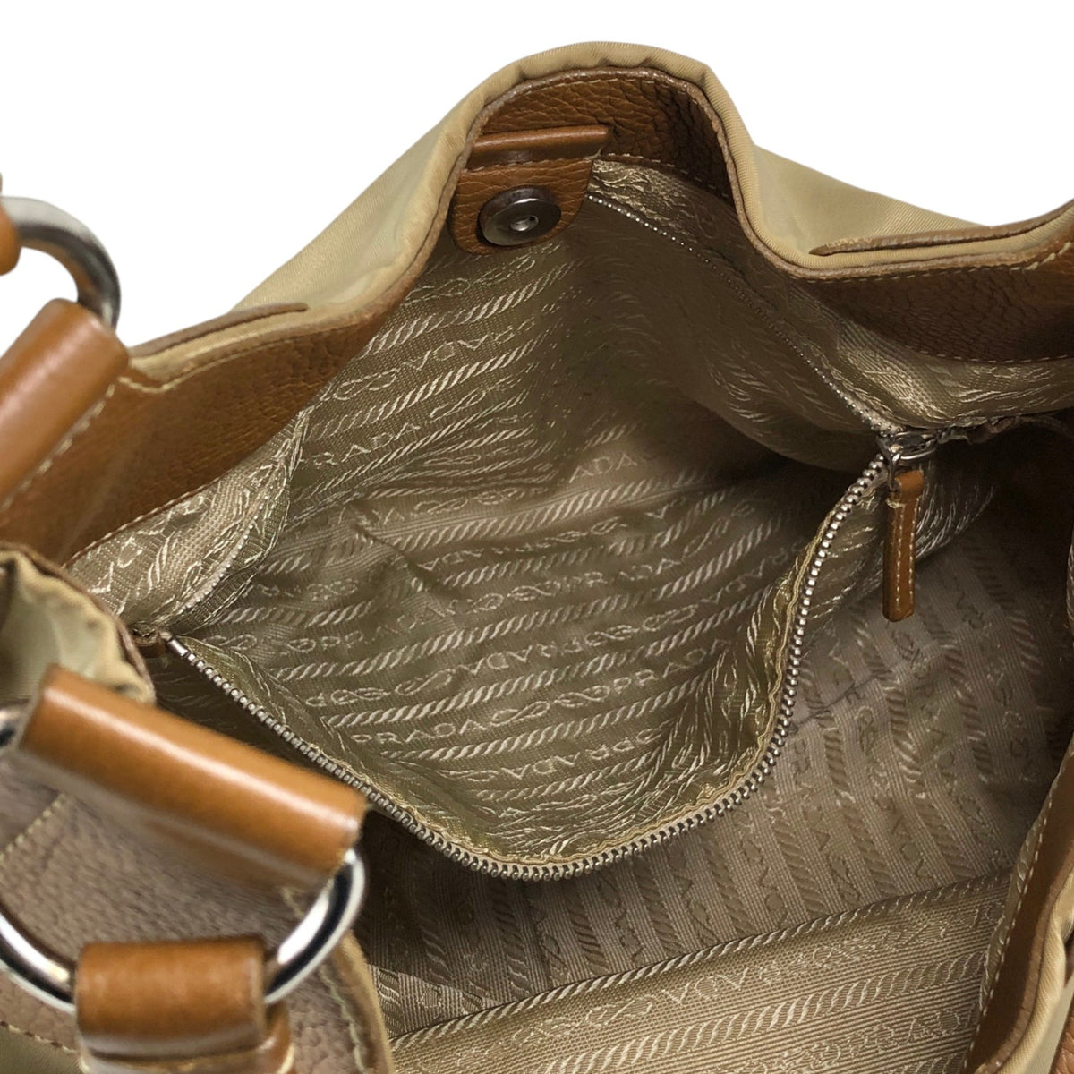 PRADA Triangle Logo Shoulder bag Beige,Camel Vintage yiub4m