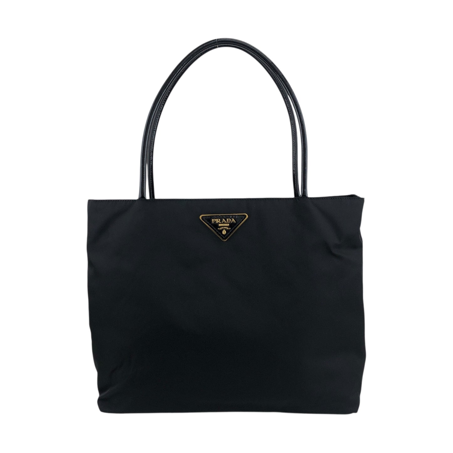 PRADA Tessuto Logo Handbag Black Vintage cmchvi
