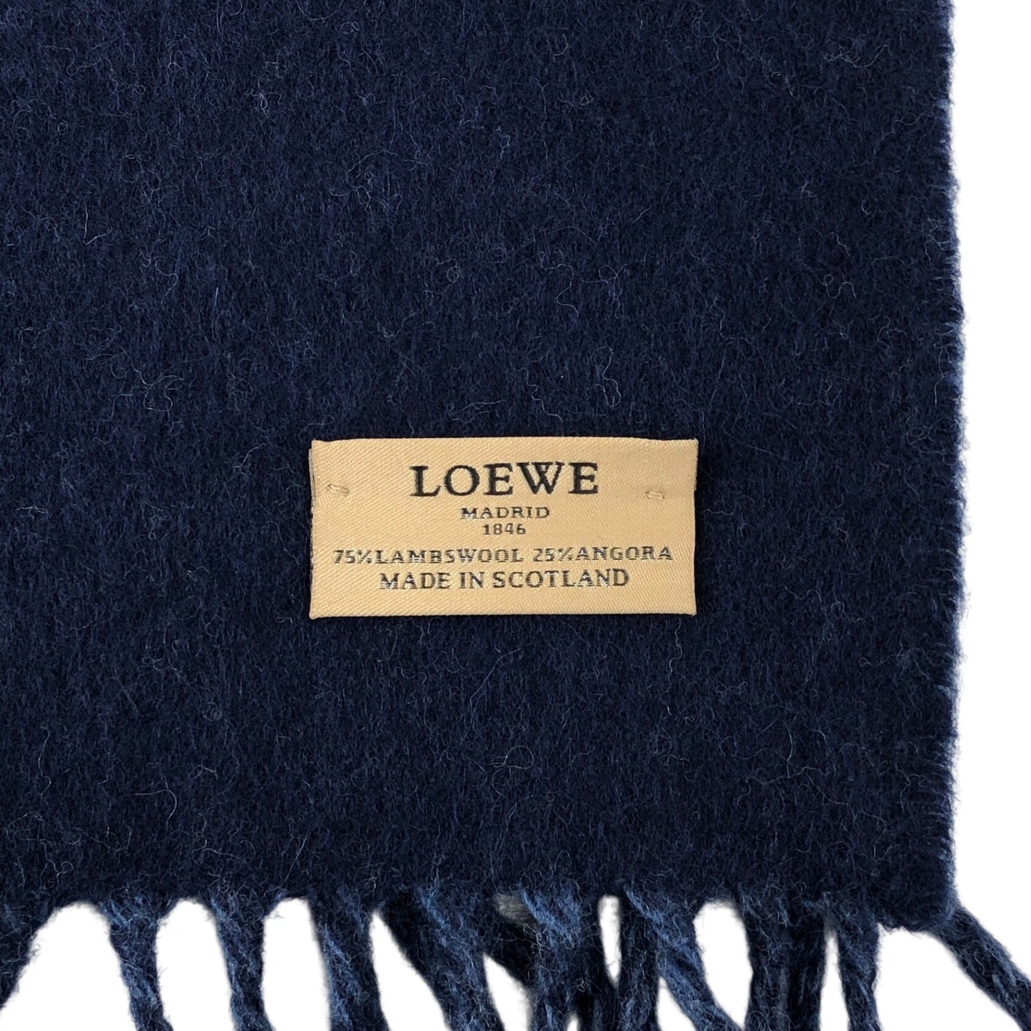 LOEWE Anagram Scarf Navy Vintage 5yjnmz