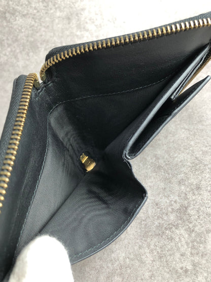 Christian Dior Logo Folded Wallet Black Vintage yutziu