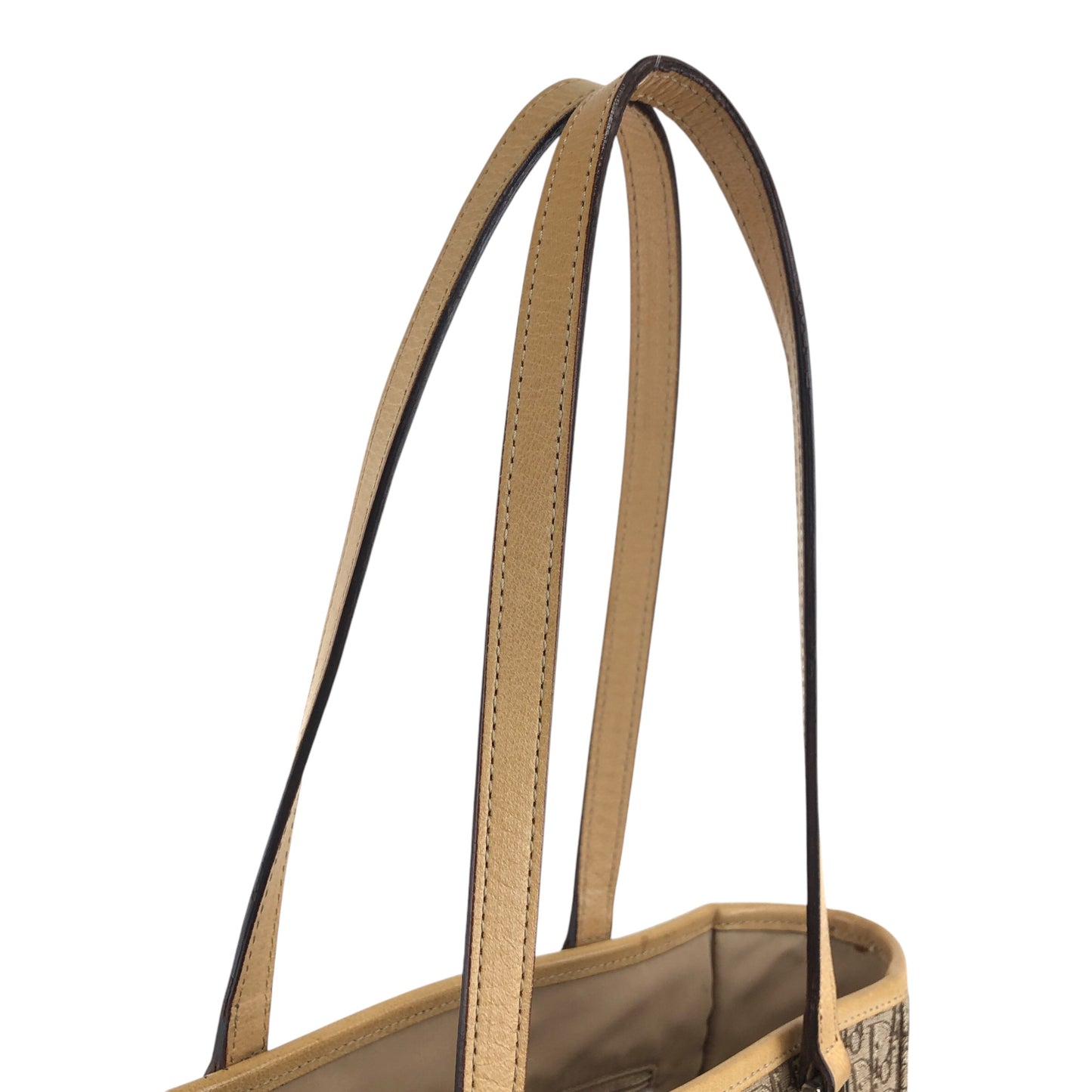 Christian Dior Trotter Handbag Totebag Beige Vintage tniizt