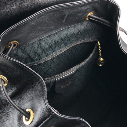 GUCCI Bamboo Backpack Black Vintage 38shhu