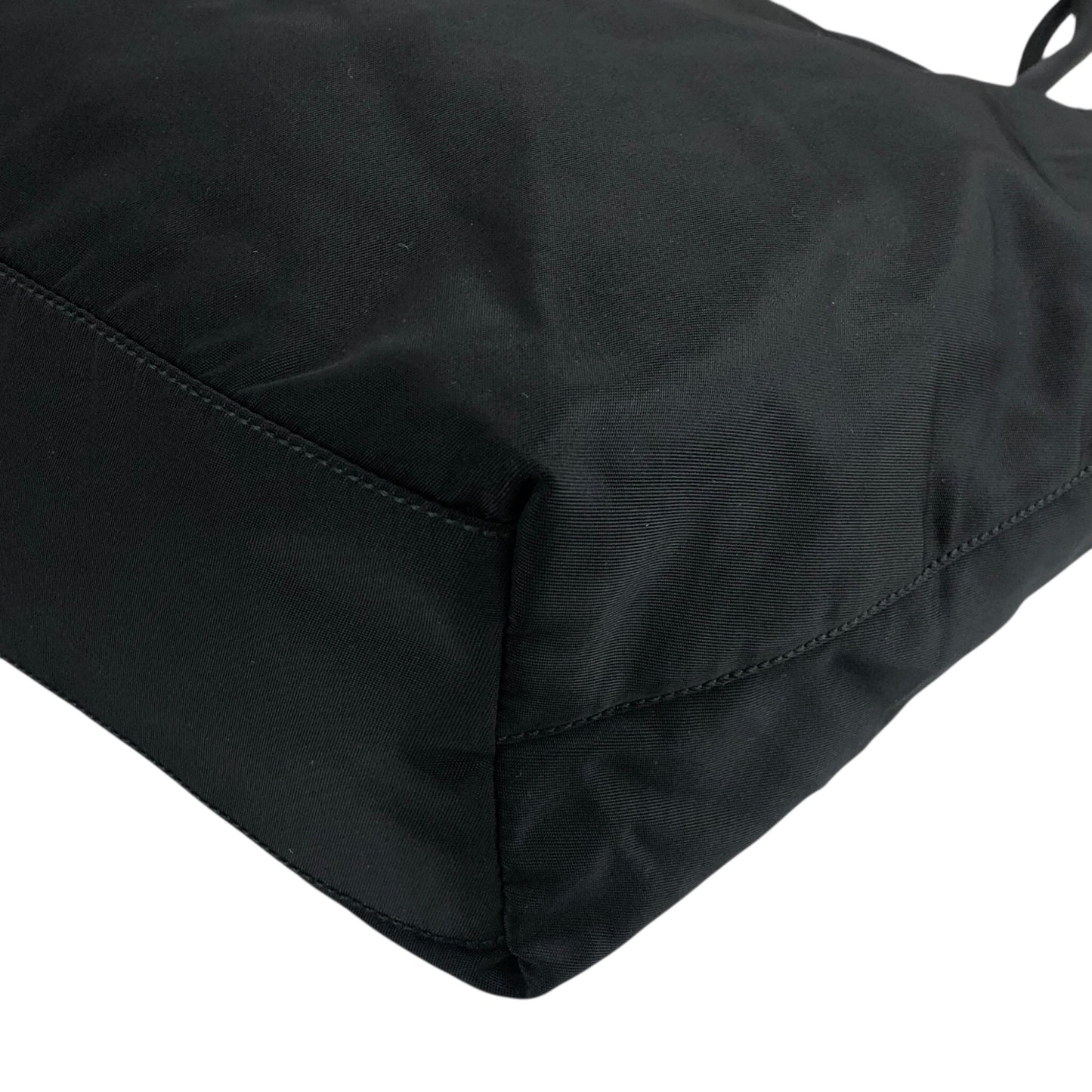 PRADA Tessuto Triangle Logo Totebag Black Vintage jztkxu