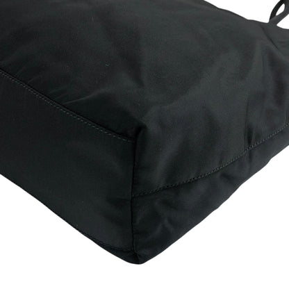 PRADA Tessuto Triangle Logo Totebag Black Vintage jztkxu