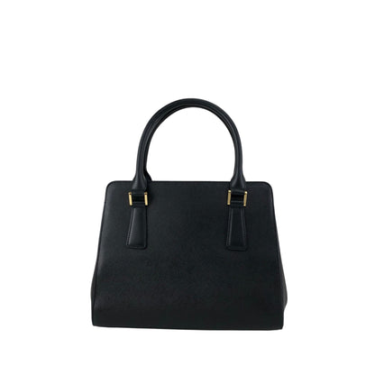 BURBERRY Logo Handbag Black Vintage imtu4e
