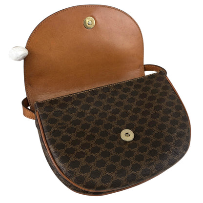CELINE Macadam Blason Shoulder bag Brown Vintage u8j887