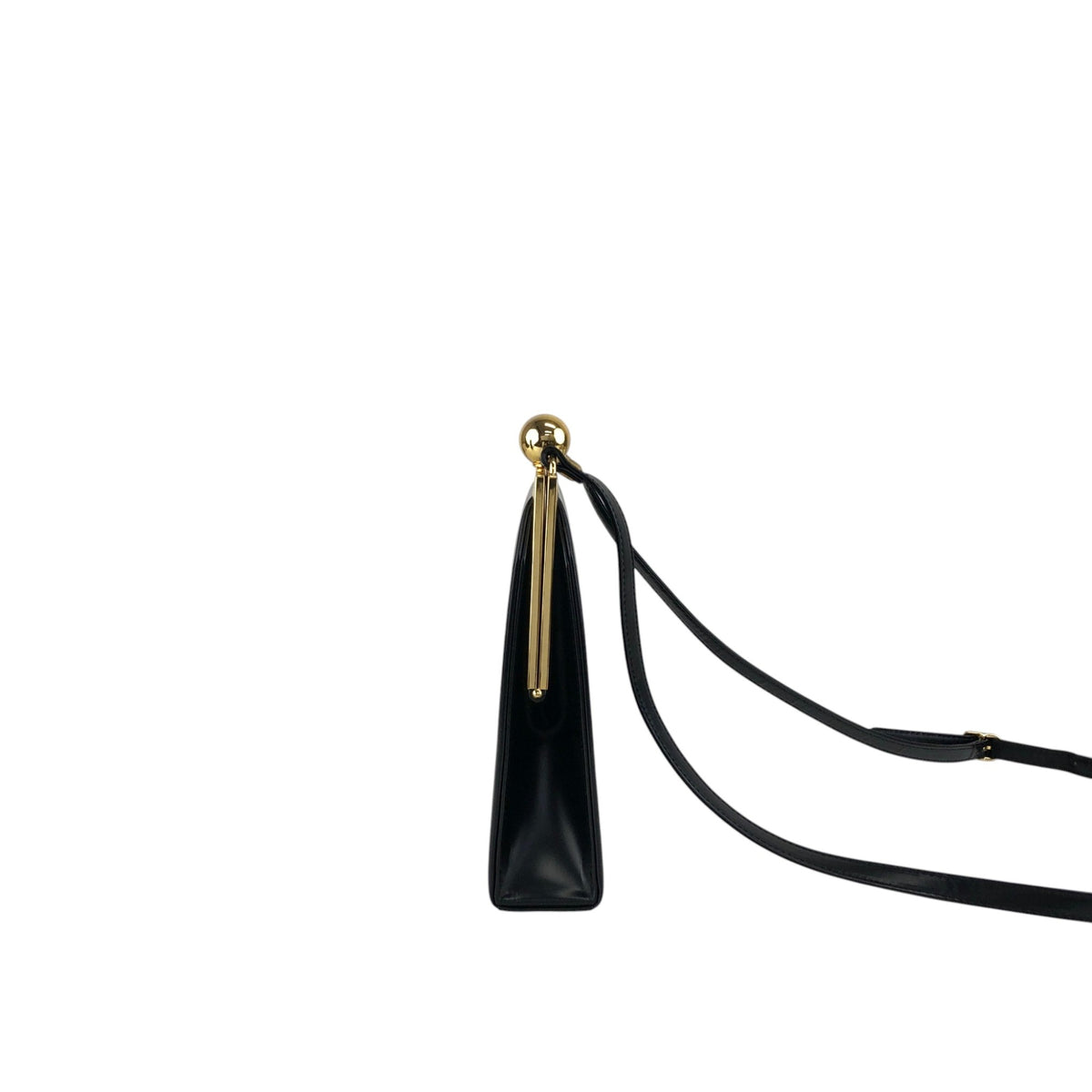 Yves Saint Laurent Metal Clasp Small Shoulder bag Black Vintage 8z366v