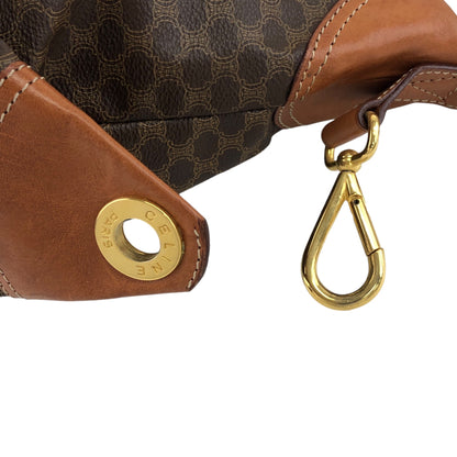 CELINE Macadam Round Shoulder bag Brown Vintage ckh8g4