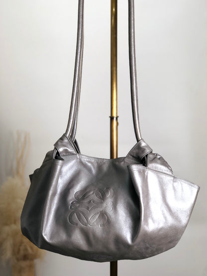 LOEWE Anagram Shoulder bag Silver Vintage 2vwcp5