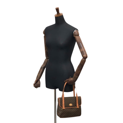 CELINE Macadam Handbag Brown Vintage 5fmrk2