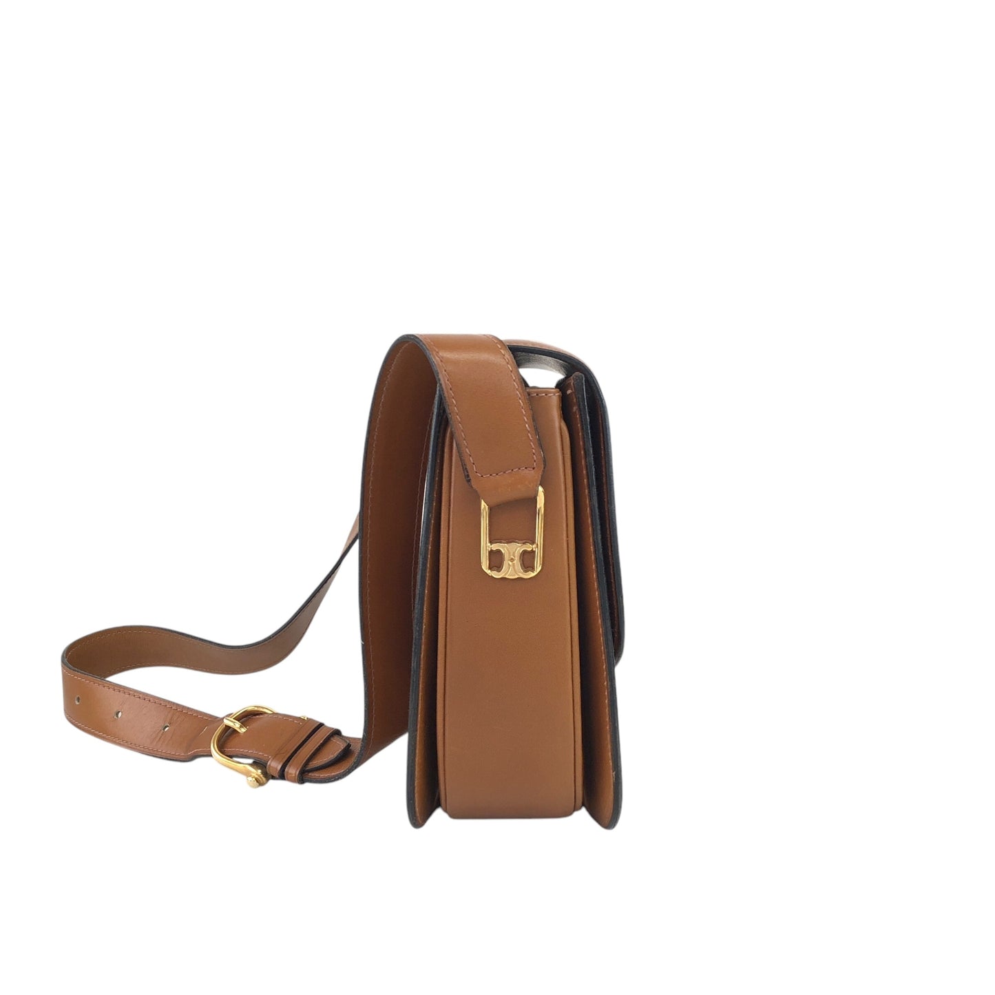 CELINE Triomphe Shoulder bag Camel Vintage jujrbn