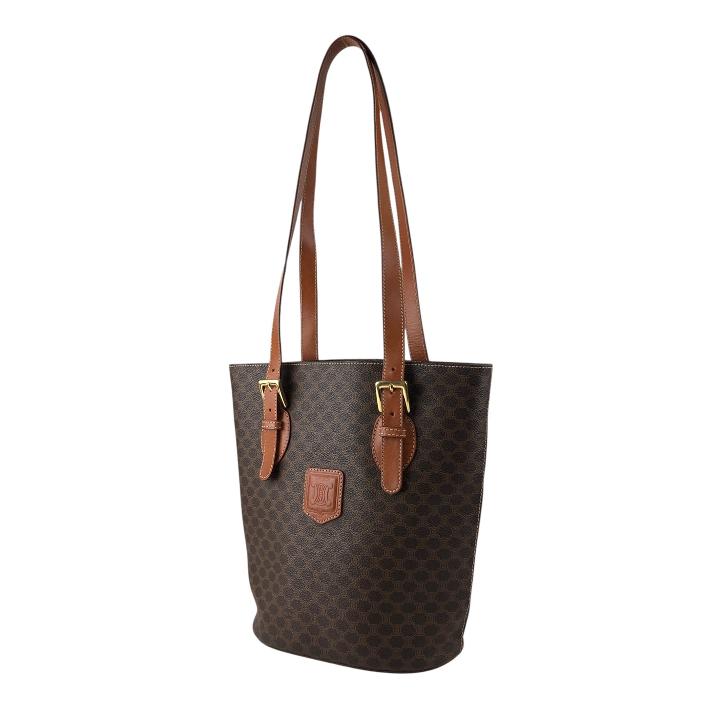 CELINE Macadam Blason Totebag Brown Vintage krmf4c