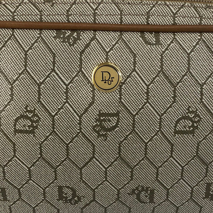 Christian Dior Small Honeycomb Pattern Logo Shoulder bag Beige Vintage ptj22k