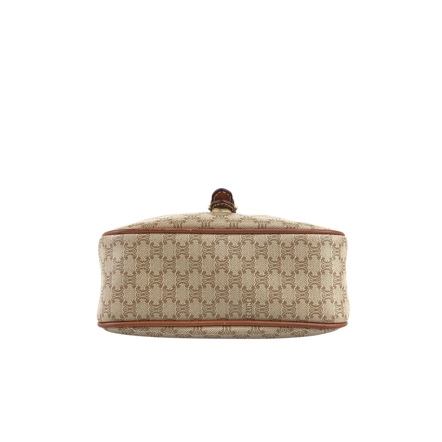 CELINE Macadam Blason Shoulder bag Beige Vintage xe5drh