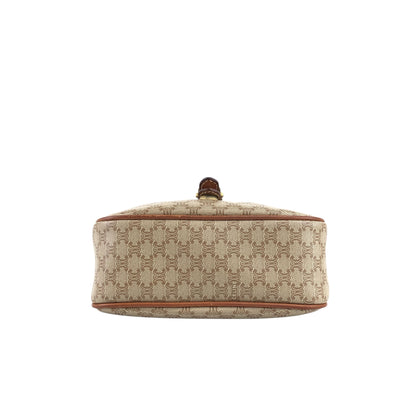 CELINE Macadam Blason Shoulder bag Beige Vintage xe5drh