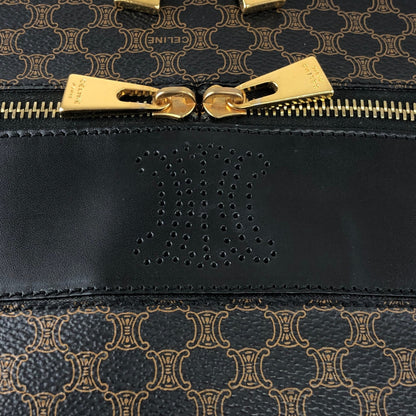 CELINE Macadam Triomphe Handbag Vanity bag Black Vintage utd2i7